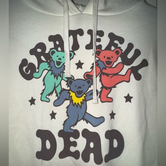 Grateful Dead light Cream Hoodie.  Size OVERSIZED adult Small. NWT - Picture 3 of 11